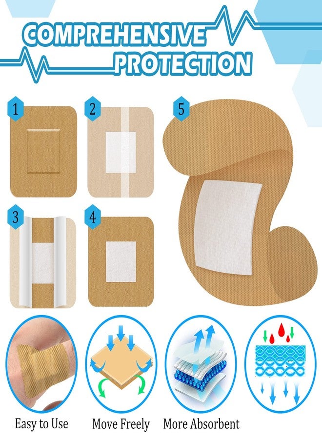 Treela 100 Pcs Spot Bandages Flexible Fabric Adhesive Knuckle Fingertip Bandages for Wound Care and First Aid Supplies, 3 Assorted Sizes - Image 3